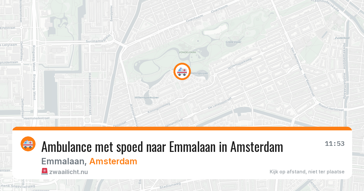 Ambulance met spoed naar Emmalaan in Amsterdam — 24 mrt 2026
