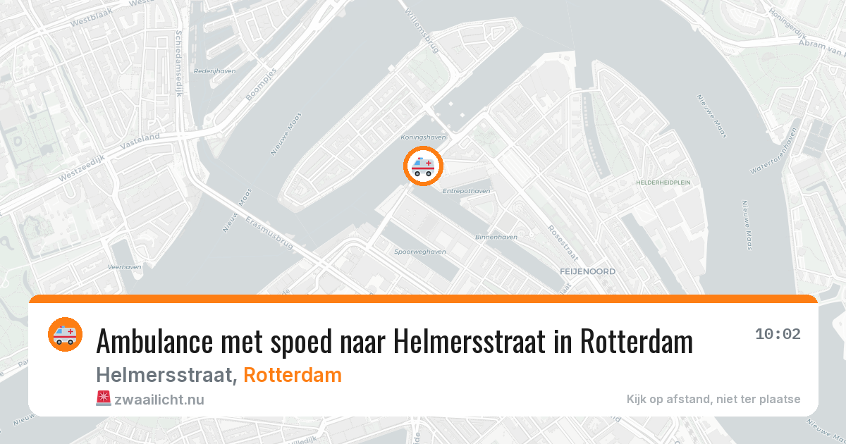 Ambulance met spoed naar Helmersstraat in Rotterdam — 6 jun 2026