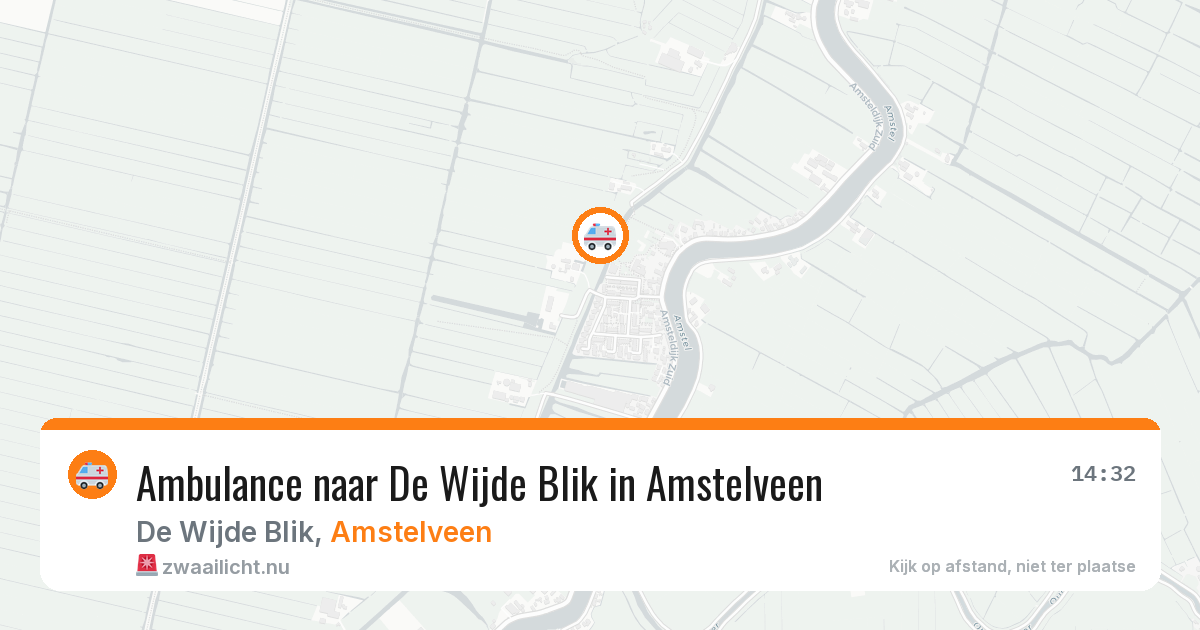 Ambulance naar De Wijde Blik in Amstelveen — 1 jun 2026