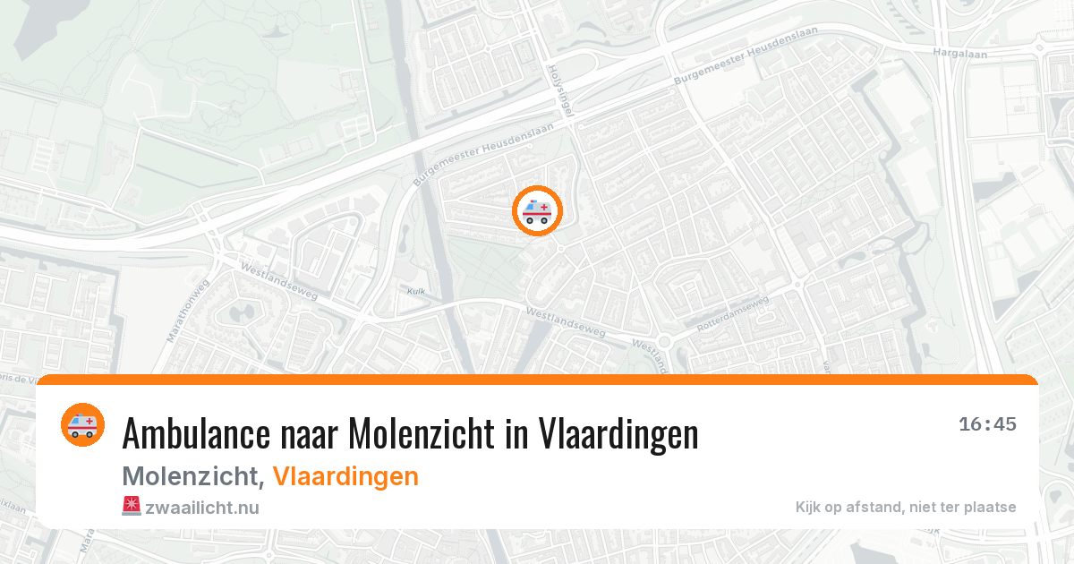 Ambulance naar Molenzicht in Vlaardingen — 1 jun 2026