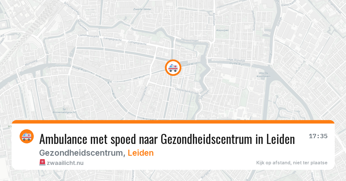 Ambulance met spoed naar Gezondheidscentrum in Leiden — 23 apr 2026