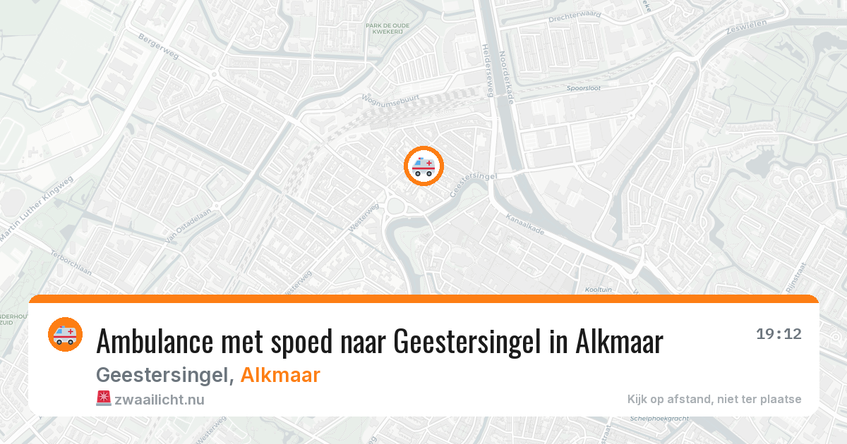 Ambulance met spoed naar Geestersingel in Alkmaar — 25 jul 2026