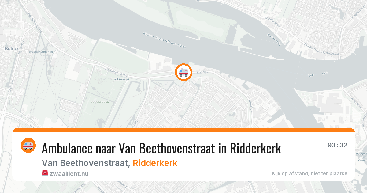 Ambulance naar Van Beethovenstraat in Ridderkerk — 31 mei 2026