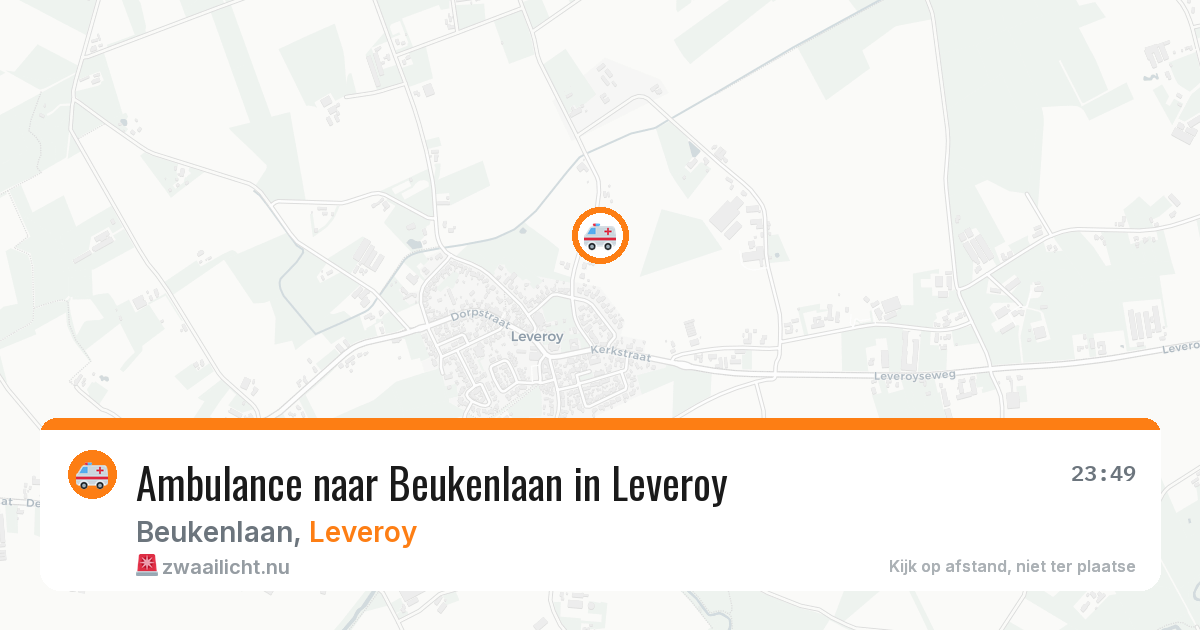 Ambulance naar Beukenlaan in Leveroy — 23 mei 2026