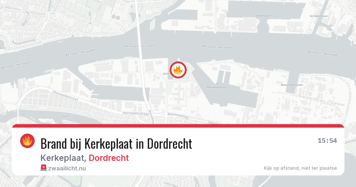 Brand bij Kerkeplaat in Dordrecht — 30 mrt 2026