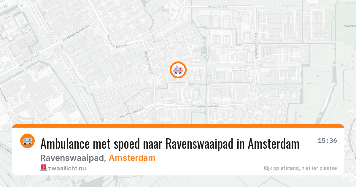 Ambulance met spoed naar Ravenswaaipad in Amsterdam — 13 jul 2026