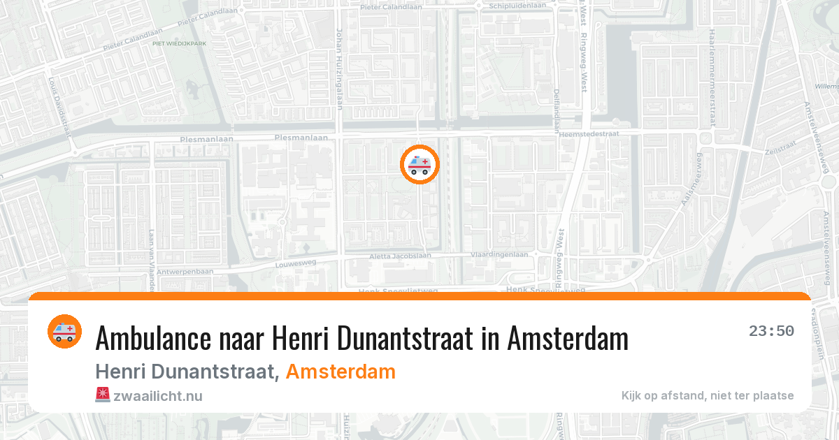 Ambulance naar Henri Dunantstraat in Amsterdam — 17 jul 2026