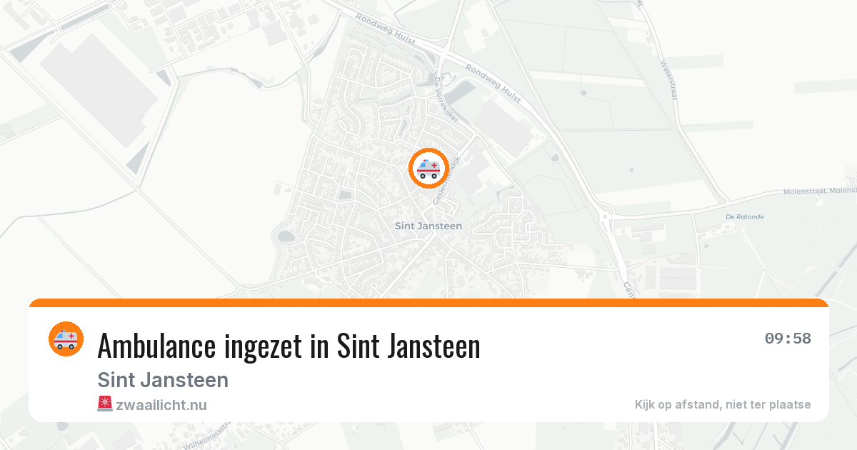 Ambulance ingezet in Sint Jansteen — 2 jun 2026