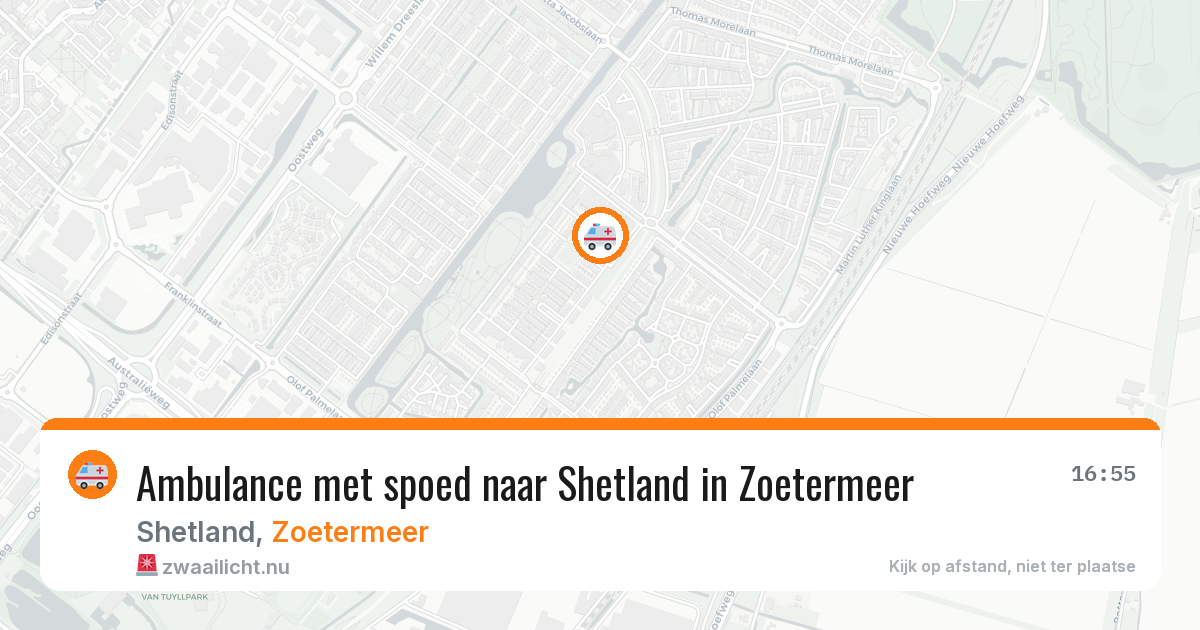 Ambulance met spoed naar Shetland in Zoetermeer — 29 mei 2026