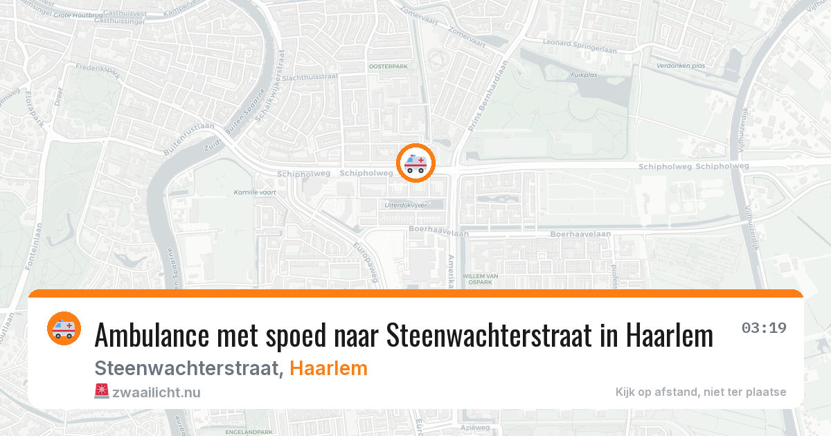 Ambulance met spoed naar Steenwachterstraat in Haarlem — 24 jul 2026