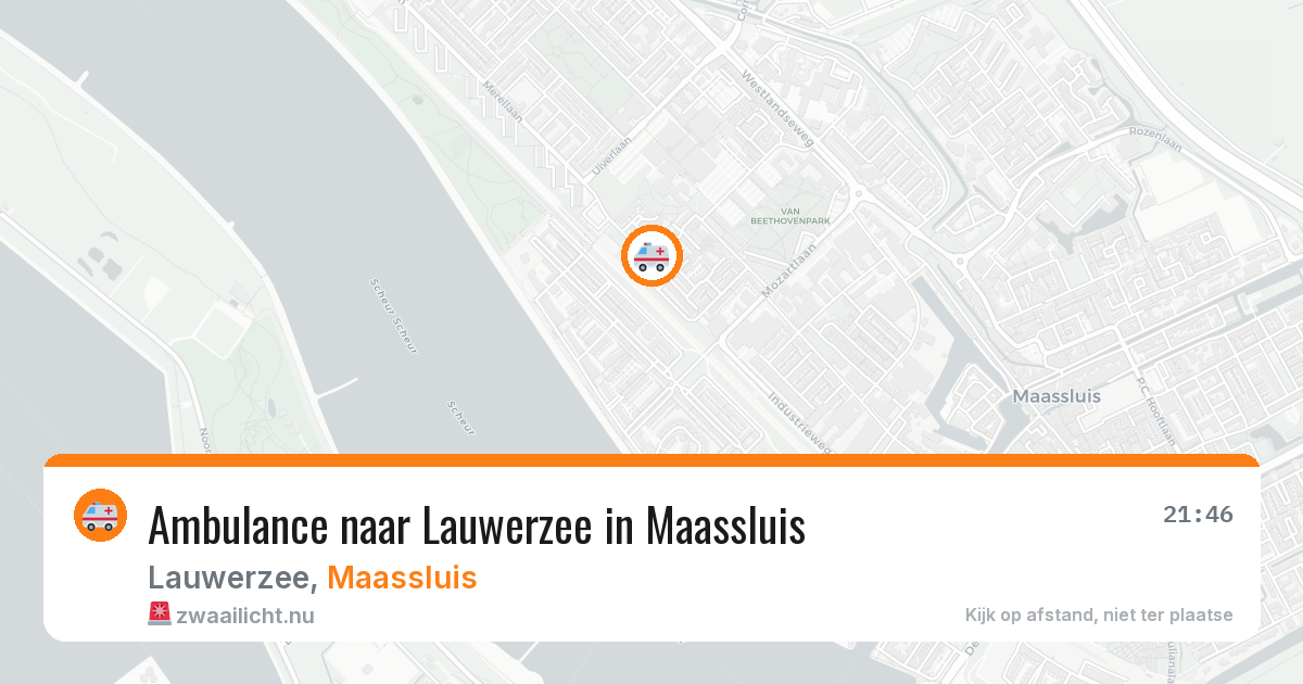 Ambulance naar Lauwerzee in Maassluis — 14 jul 2026