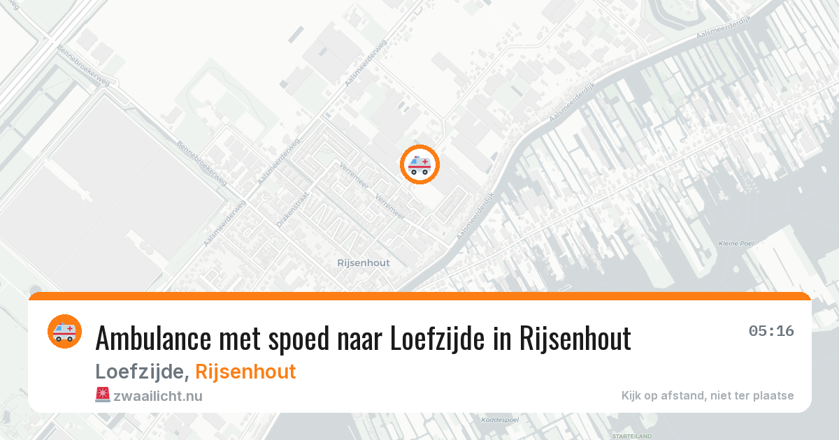 Ambulance met spoed naar Loefzijde in Rijsenhout — 12 jul 2026