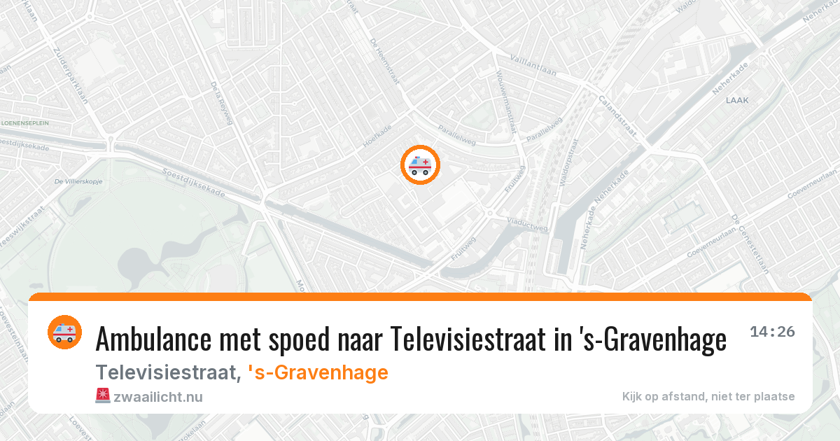 Ambulance met spoed naar Televisiestraat in 's-Gravenhage — 28 jan 2026