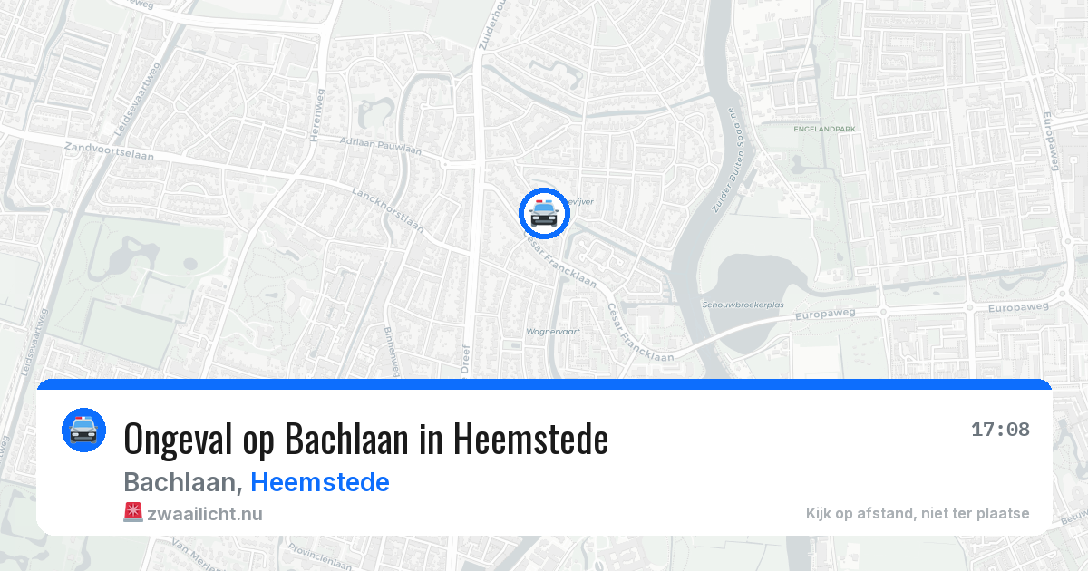 Ongeval op Bachlaan in Heemstede — 18 jul 2026