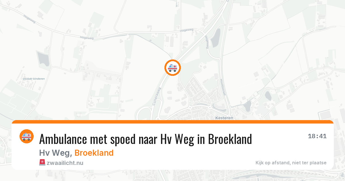 Ambulance met spoed naar Hv Weg in Broekland — 18 jan 2026