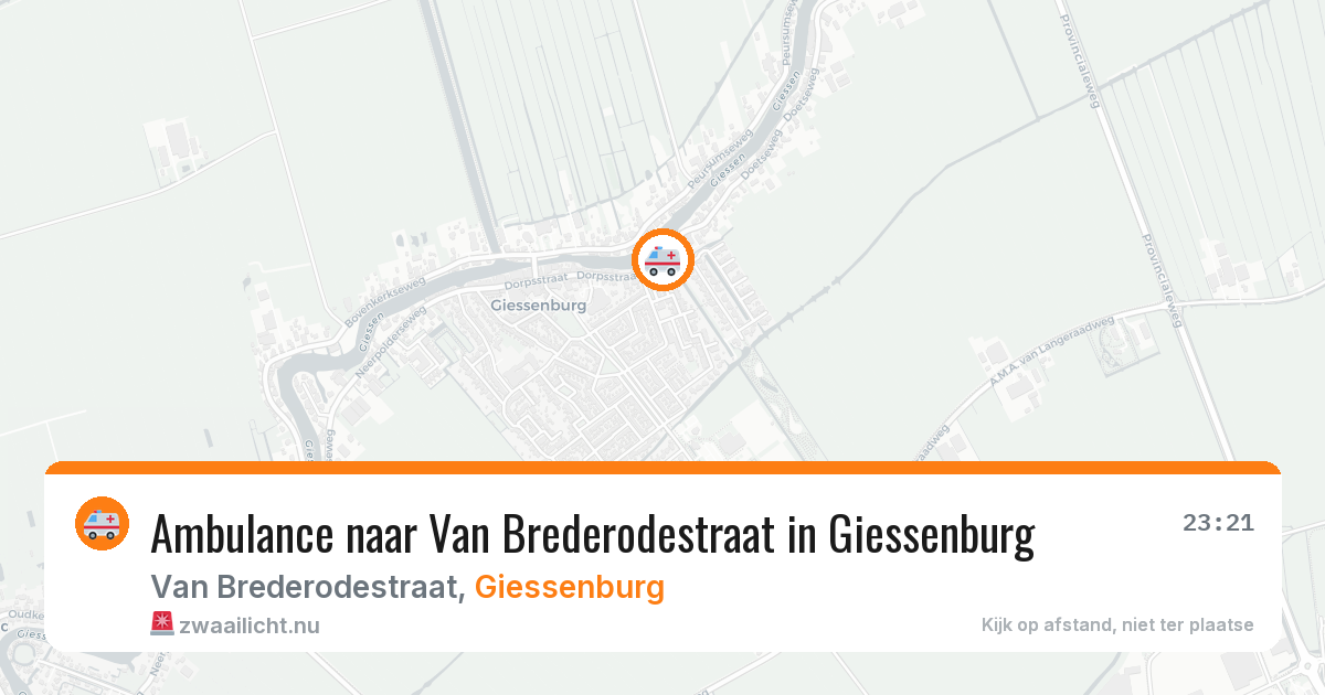 Ambulance naar Van Brederodestraat in Giessenburg — 17 apr 2026