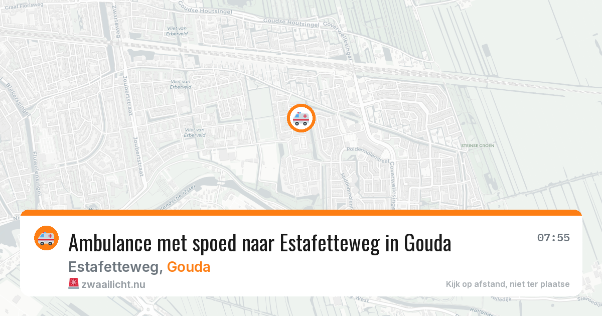Ambulance met spoed naar Estafetteweg in Gouda — 23 jul 2026