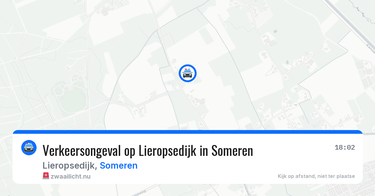 Verkeersongeval op Lieropsedijk in Someren — 19 jul 2026
