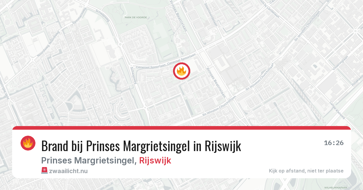 Brand bij Prinses Margrietsingel in Rijswijk — 13 mei 2026