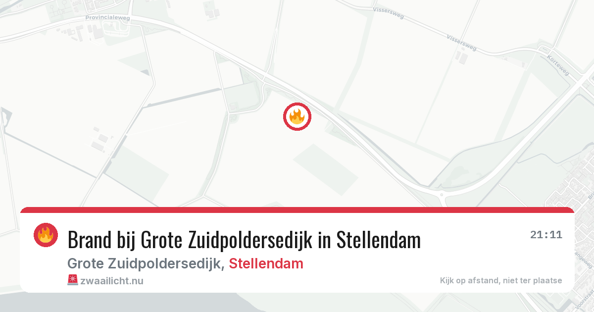 Brand bij Grote Zuidpoldersedijk in Stellendam — 30 mei 2026