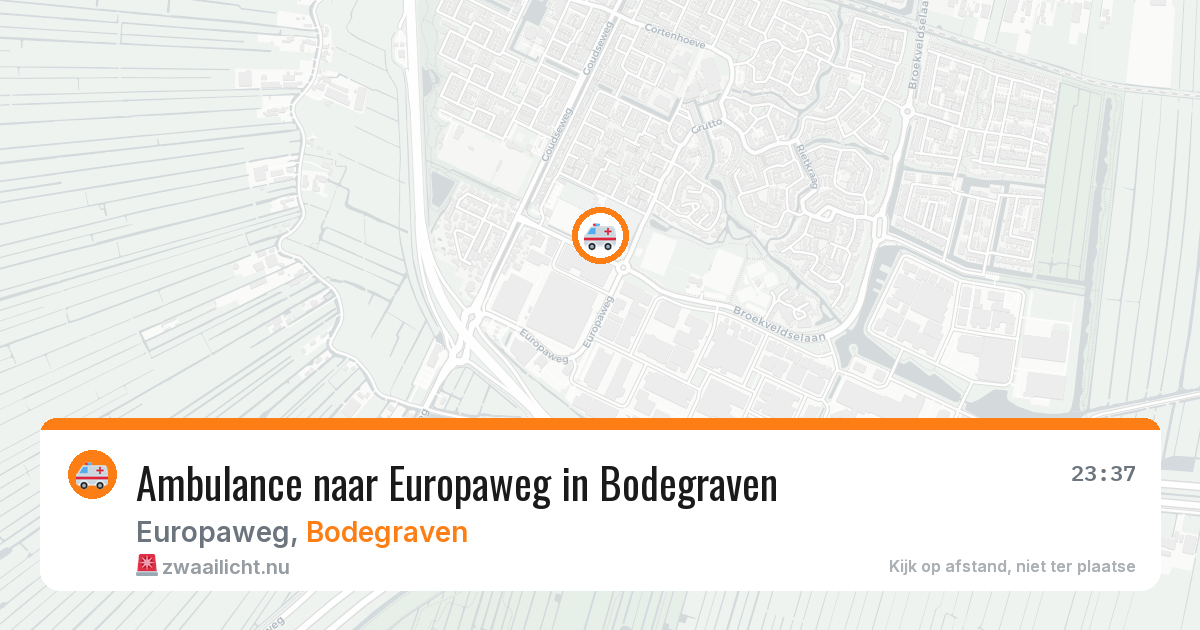 Ambulance naar Europaweg in Bodegraven — 14 mrt 2026