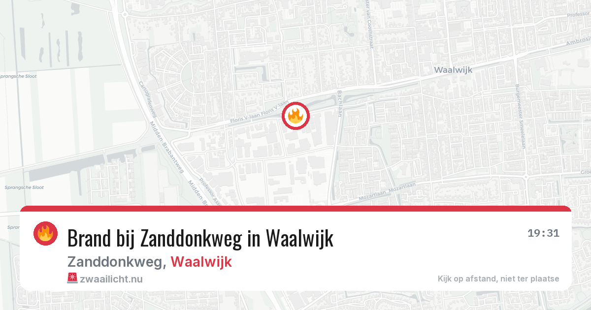 Brand bij Zanddonkweg in Waalwijk — 5 jun 2026