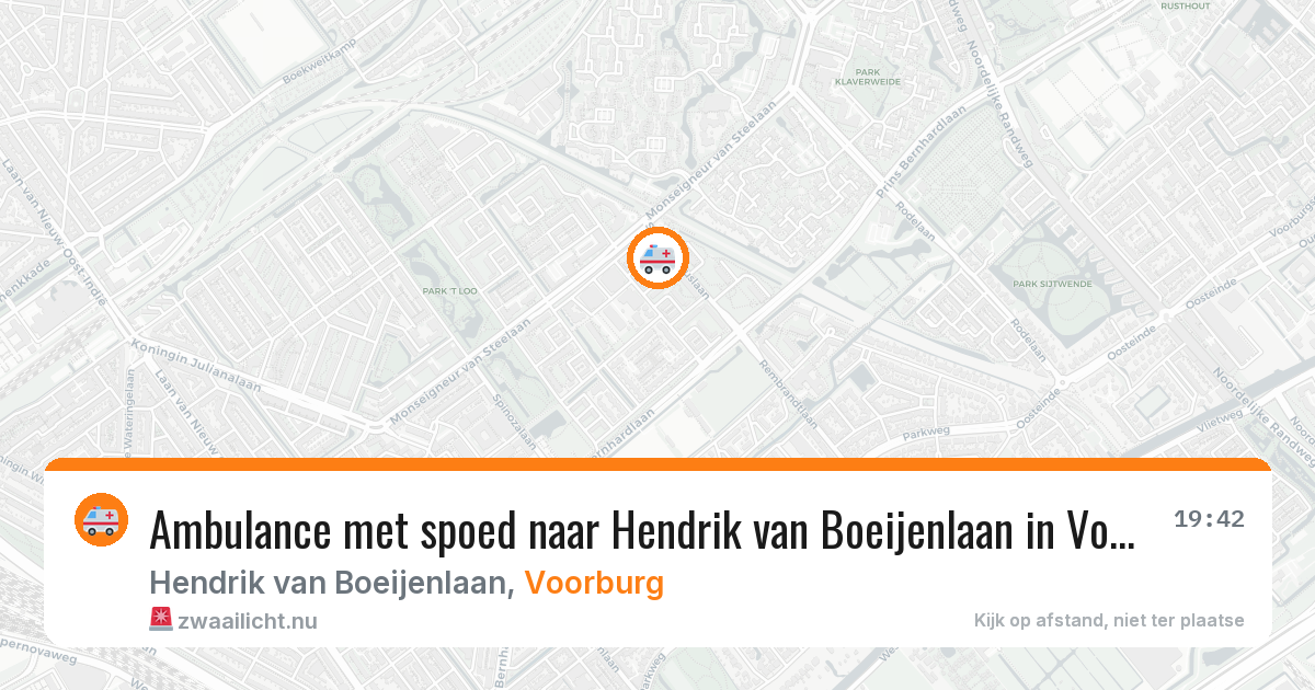 Ambulance met spoed naar Hendrik van Boeijenlaan in Voorburg — 15 jul 2026