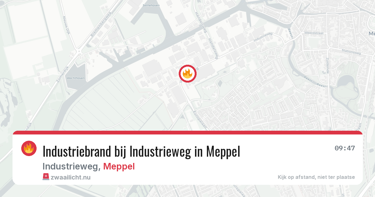 Industriebrand bij Industrieweg in Meppel — 24 apr 2026