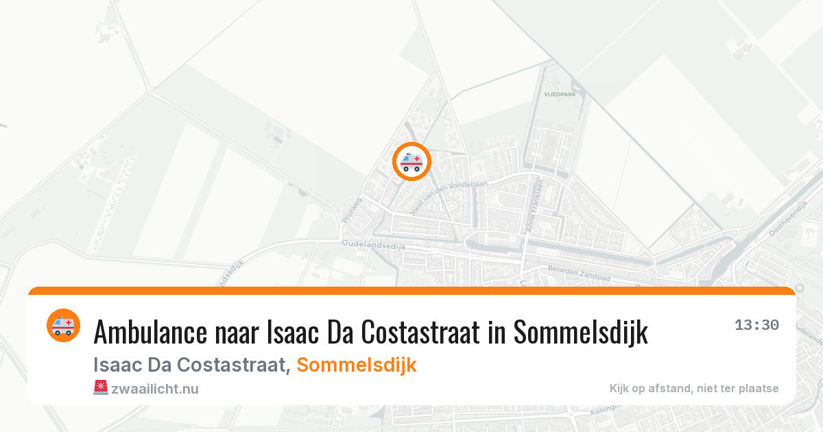 Ambulance naar Isaac Da Costastraat in Sommelsdijk — 21 jul 2026