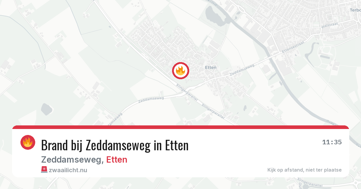 Brand bij Zeddamseweg in Etten — 13 mrt 2026