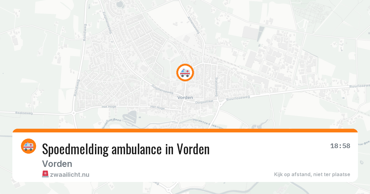 Spoedmelding ambulance in Vorden — 16 jul 2026