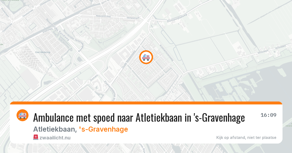 Ambulance met spoed naar Atletiekbaan in 's-Gravenhage — 24 jul 2026