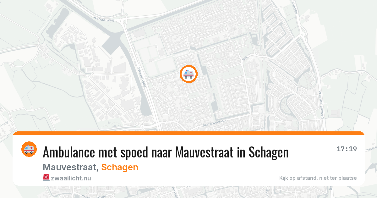 Ambulance met spoed naar Mauvestraat in Schagen — 11 mrt 2026