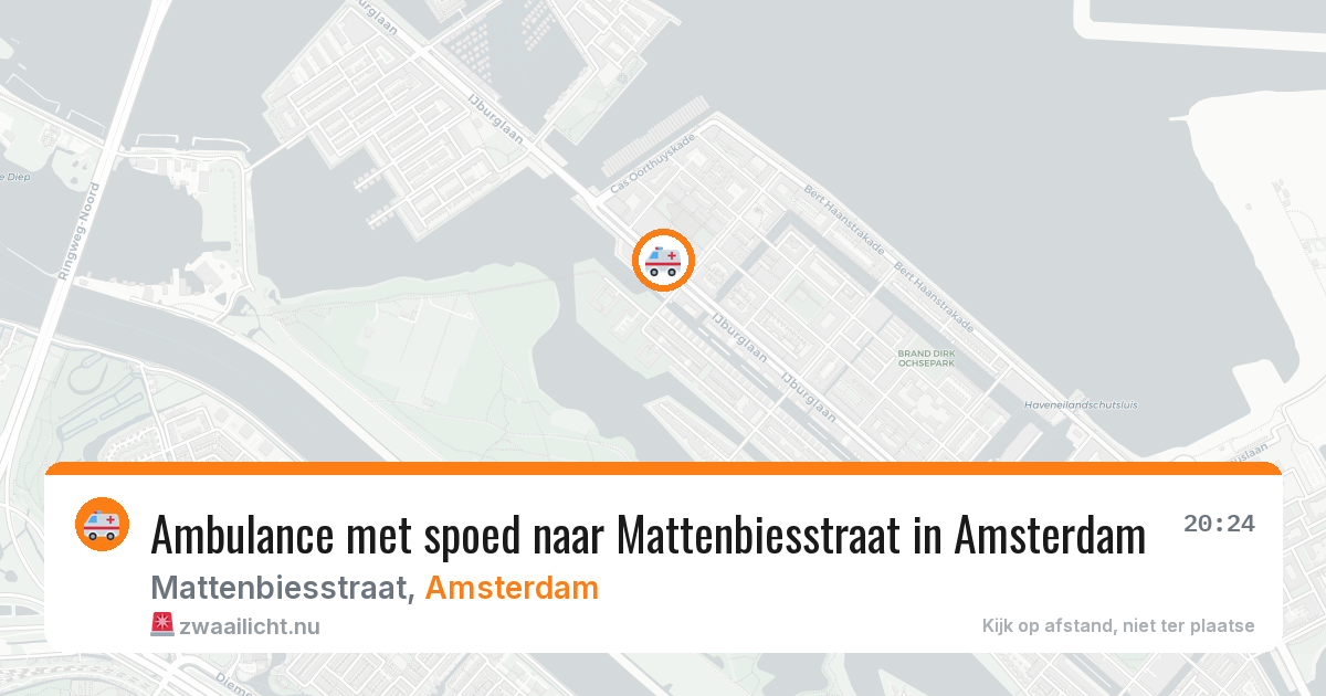 Ambulance met spoed naar Mattenbiesstraat in Amsterdam — 8 jun 2026