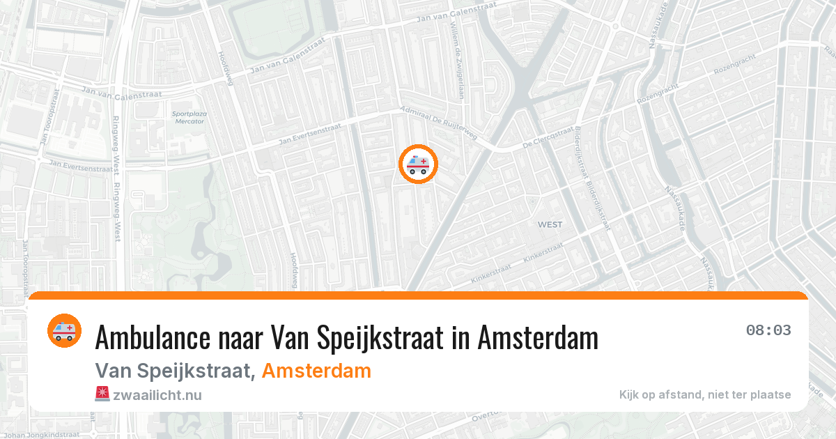 Ambulance naar Van Speijkstraat in Amsterdam — 7 jun 2026