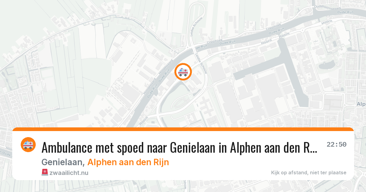 Ambulance met spoed naar Genielaan in Alphen aan den Rijn — 16 jul 2026