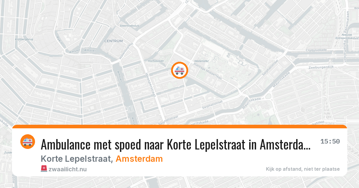 Ambulance met spoed naar Korte Lepelstraat in Amsterdam — 23 mrt 2026
