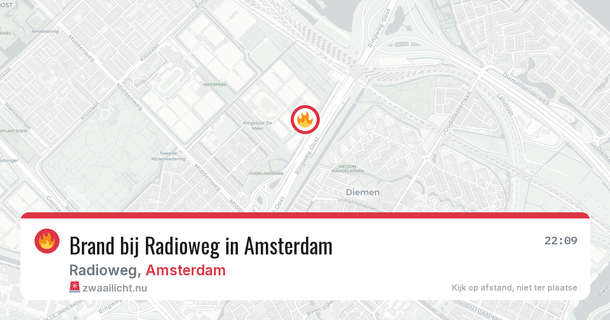 Brand bij Radioweg in Amsterdam — 6 apr 2026