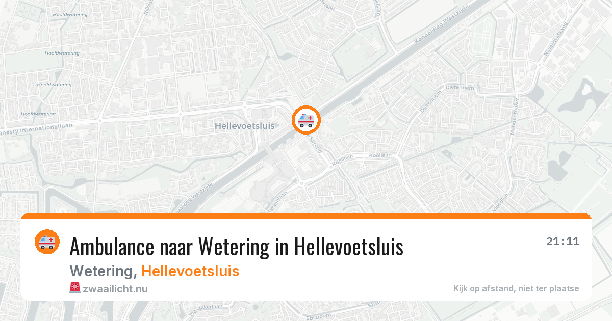 Ambulance naar Wetering in Hellevoetsluis — 23 mrt 2026