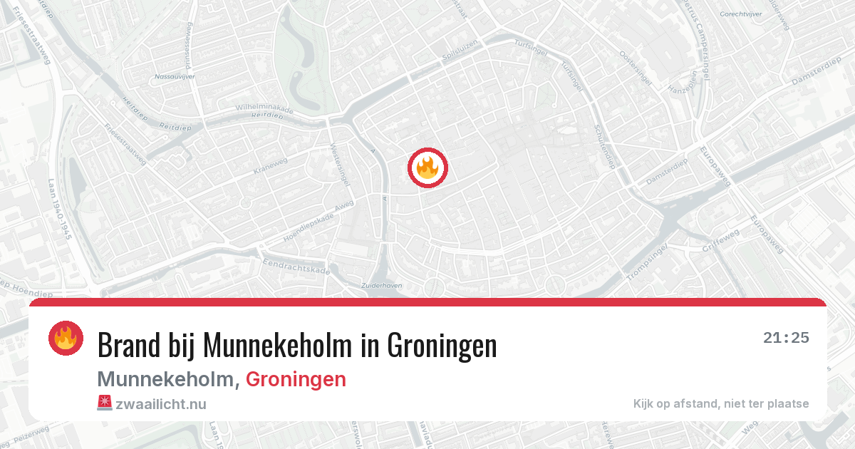 Brand bij Munnekeholm in Groningen — 22 mrt 2026