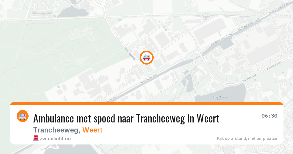 Ambulance met spoed naar Trancheeweg in Weert — 23 jun 2026
