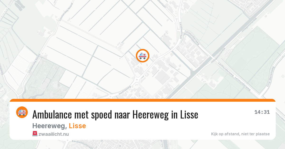 Ambulance met spoed naar Heereweg in Lisse — 18 mrt 2026