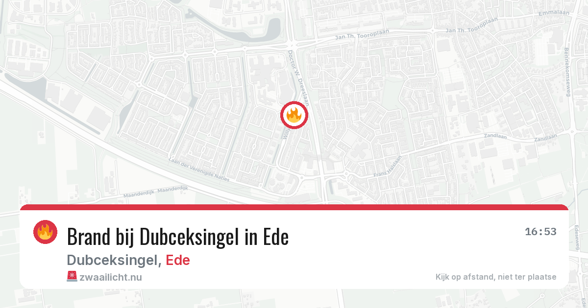 Brand bij Dubceksingel in Ede — 24 jul 2026