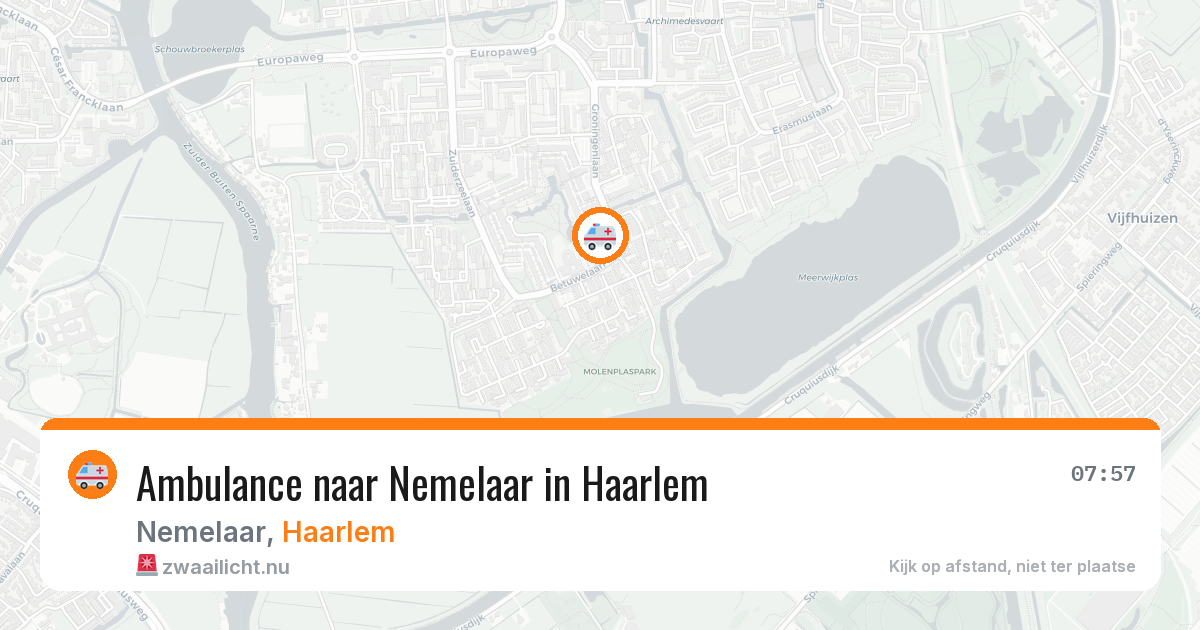Ambulance naar Nemelaar in Haarlem — 15 jul 2026