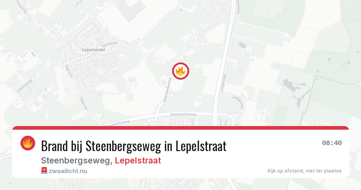 Brand bij Steenbergseweg in Lepelstraat — 9 apr 2026