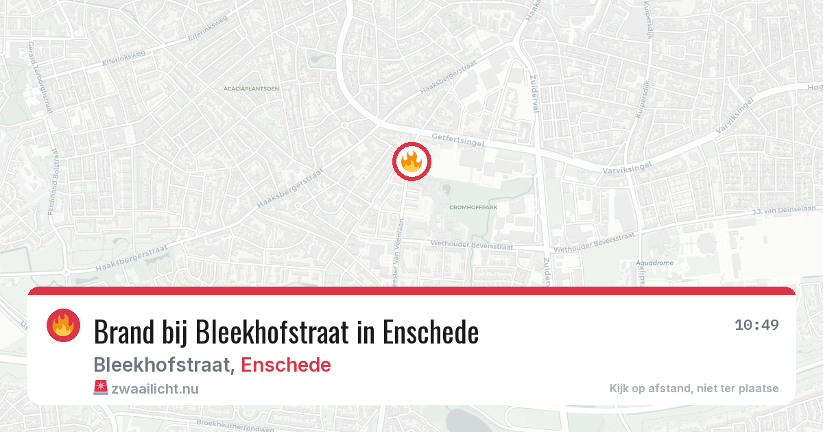 Brand bij Bleekhofstraat in Enschede — 26 jan 2026