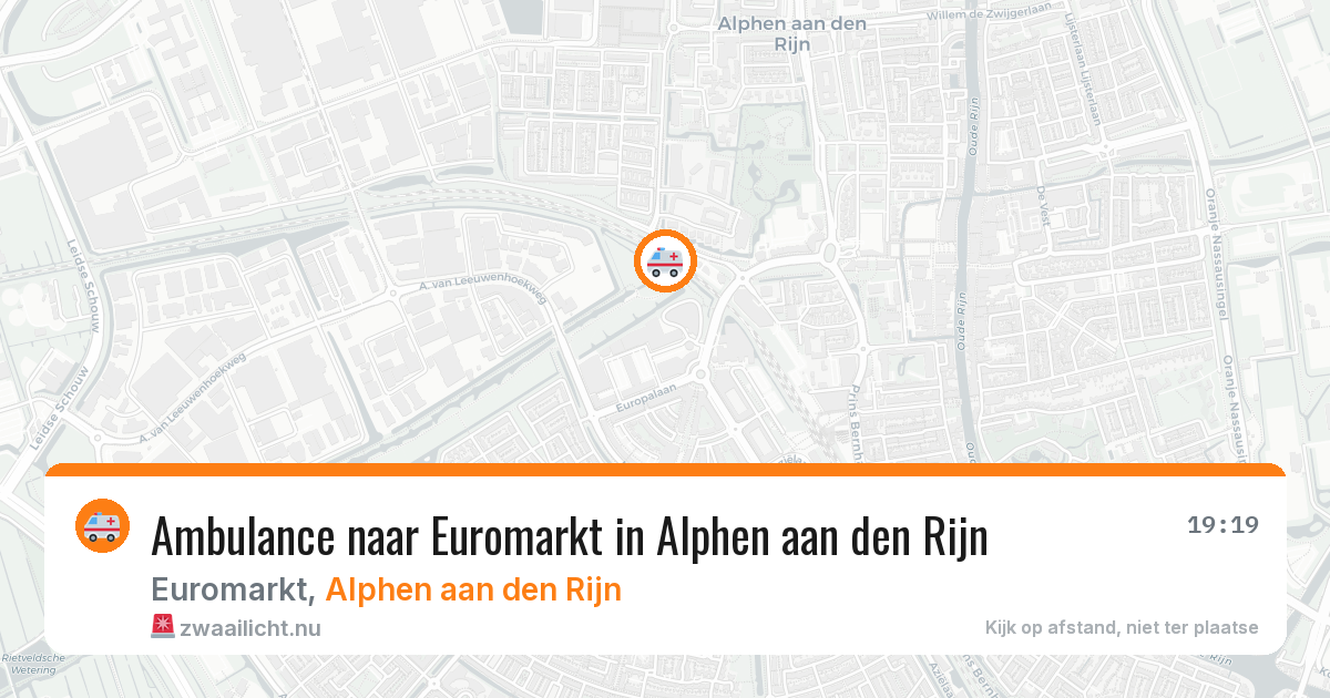 Ambulance naar Euromarkt in Alphen aan den Rijn — 15 jul 2026