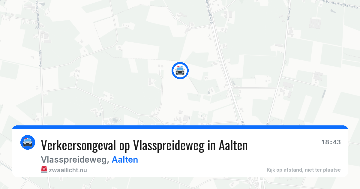 Verkeersongeval op Vlasspreideweg in Aalten — 17 jul 2026