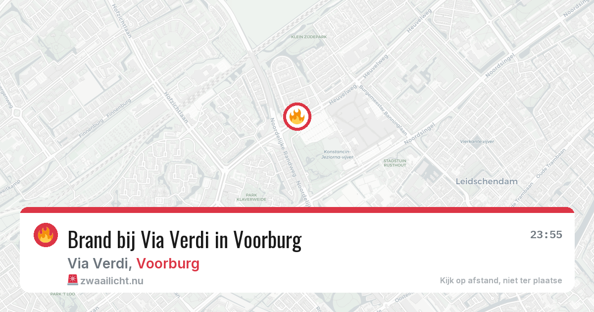 Brand bij Via Verdi in Voorburg — 12 mei 2026