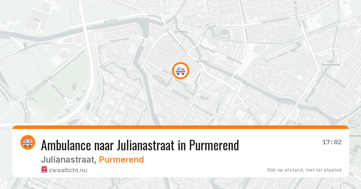 Ambulance naar Julianastraat in Purmerend — 25 jul 2026